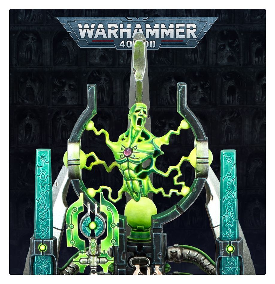 Close-up of the Silent King's dais with glowing green energy figure and crackling lightning