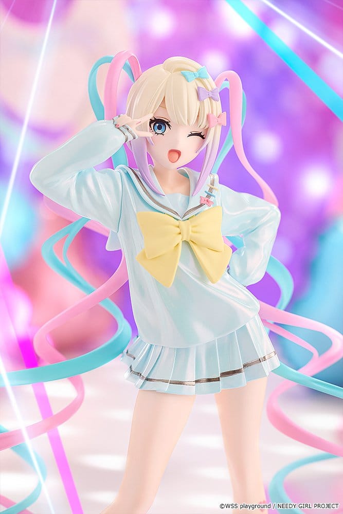 Close-up of OMGkawaiiAngel figure winking with yellow bow and pastel sailor top