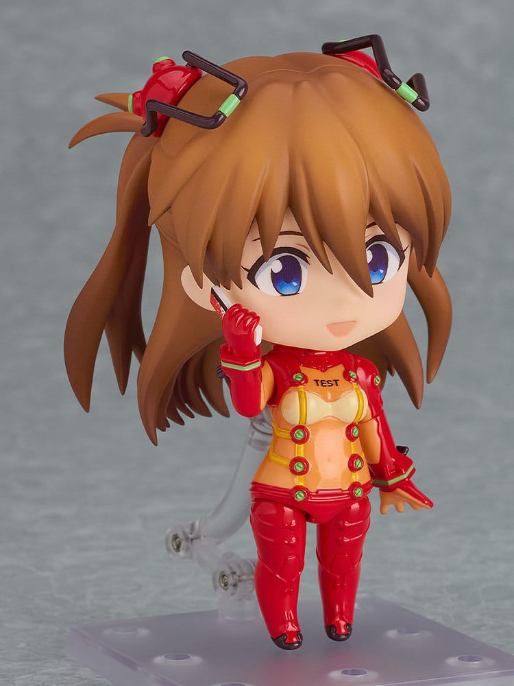 Asuka Nendoroid with blushing faceplate and hand raised to her cheek