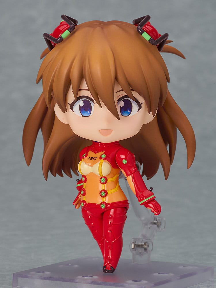 Asuka Shikinami Langley Nendoroid with smiling faceplate, front view