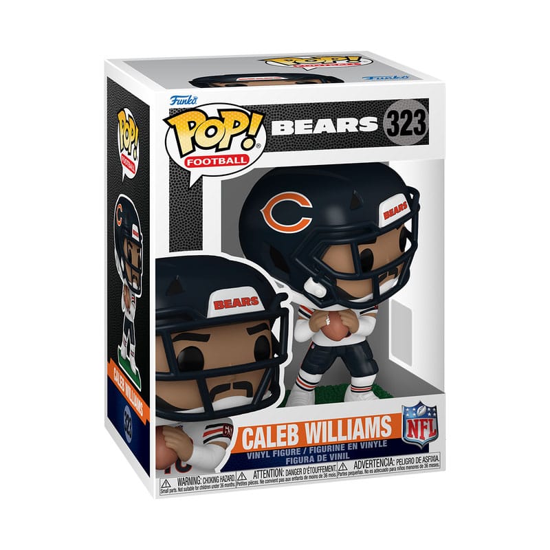 Caleb Williams Funko POP! Football vinyl figure in its Chicago Bears box, number 323