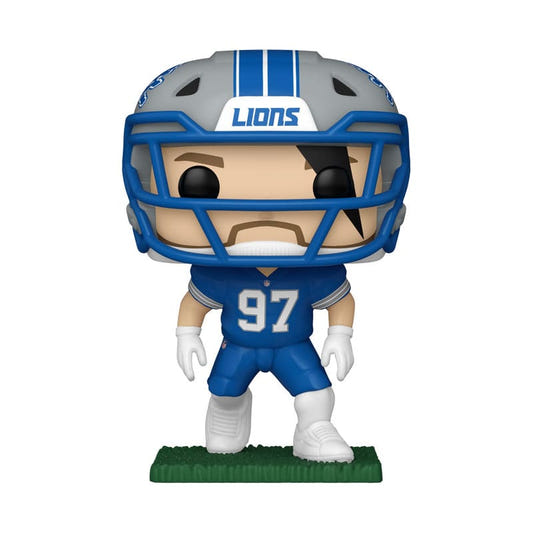 Funko POP! NFL Aidan Hutchinson in blue Detroit Lions home kit and helmet, number 97