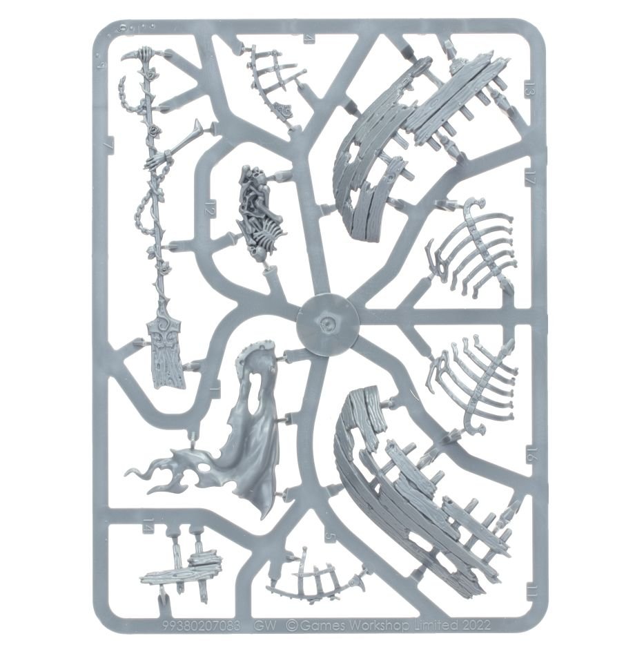 Nighthaunt: Awlrach The Drowner sprue contents - Loaded Dice