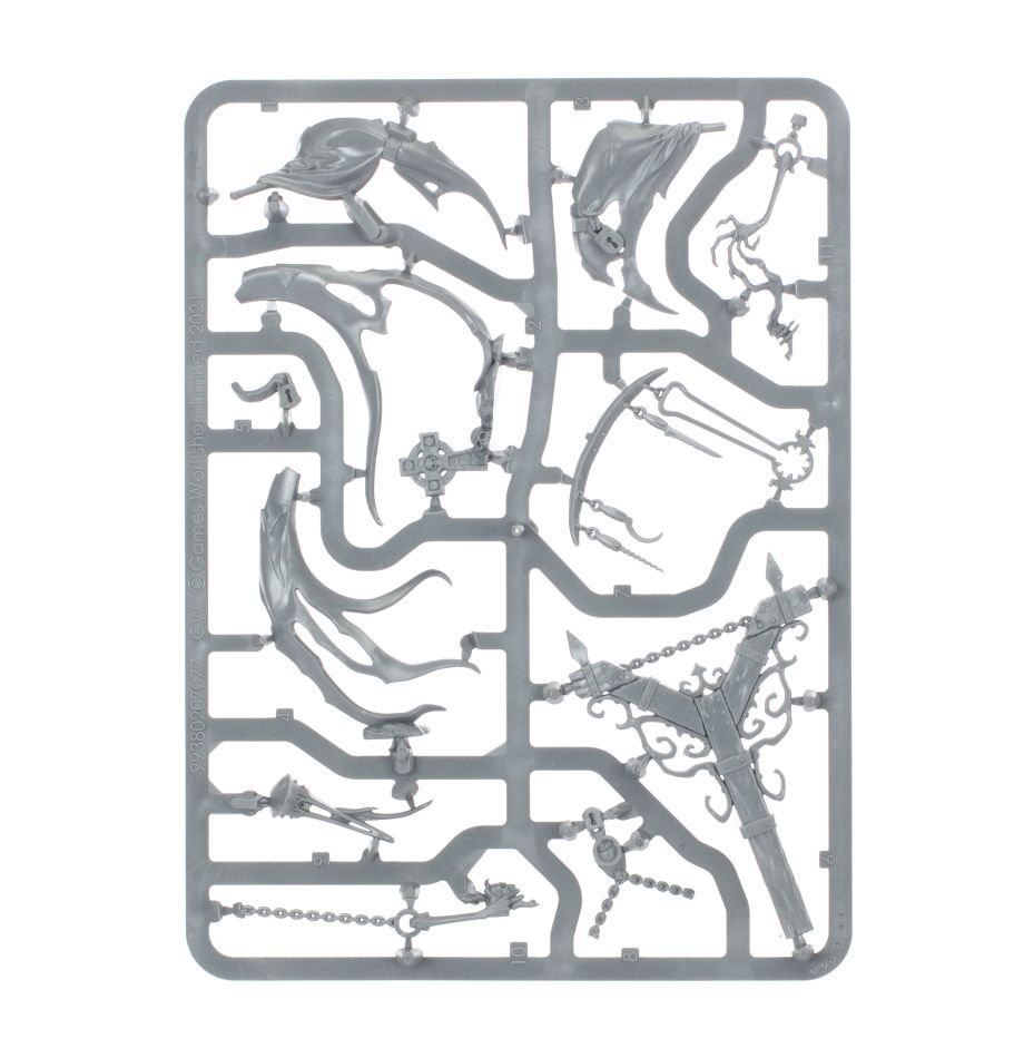Nighthaunt: Krulghast Cruciator sprue contents - Loaded Dice
