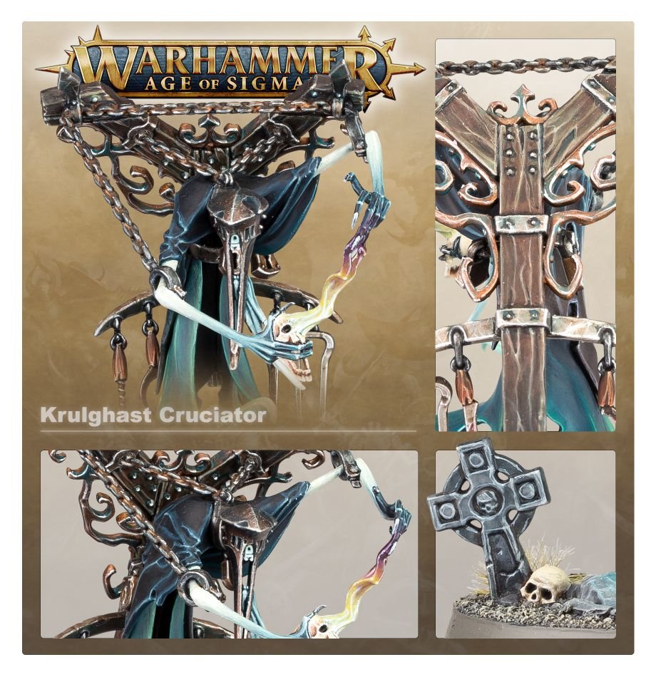 Nighthaunt: Krulghast Cruciator model detail - Loaded Dice