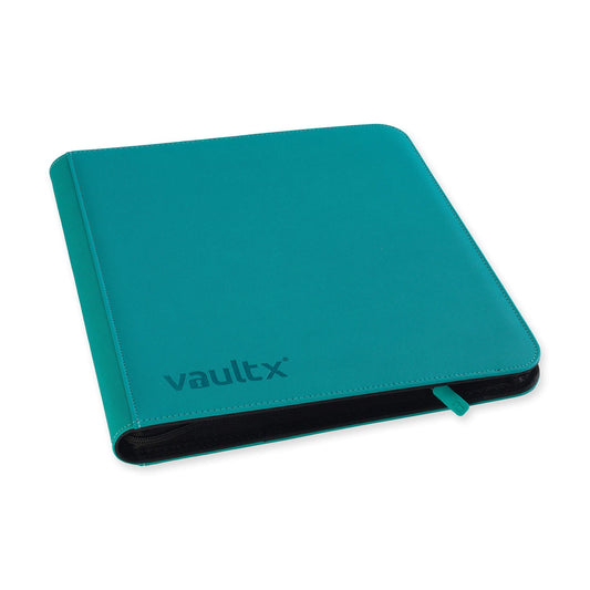 VaultX Exo-Tec Zip Binder - 12 Pocket - Ocean Blue (Teal) - Loaded Dice