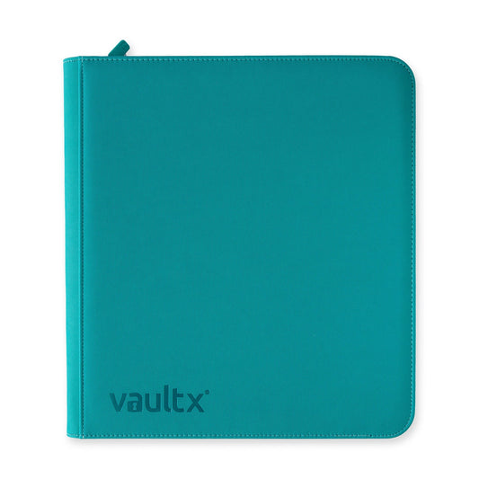 VaultX Exo-Tec Zip Binder - 12 Pocket - Ocean Blue (Teal) - Loaded Dice