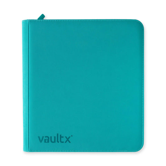VaultX Exo-Tec Zip Binder - 12 Pocket XL - Ocean Blue (Teal) - Loaded Dice