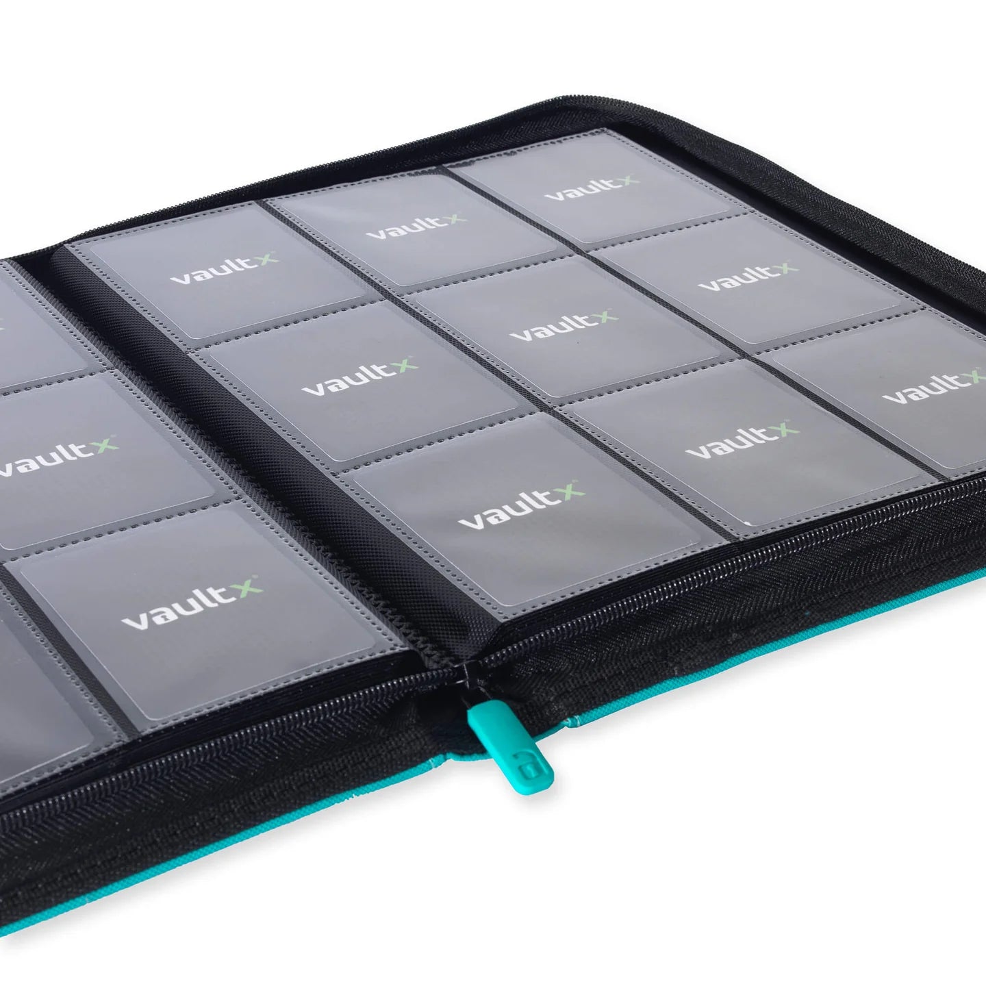 VaultX Exo-Tec Zip Binder - 9 Pocket - Ocean Blue (Teal)