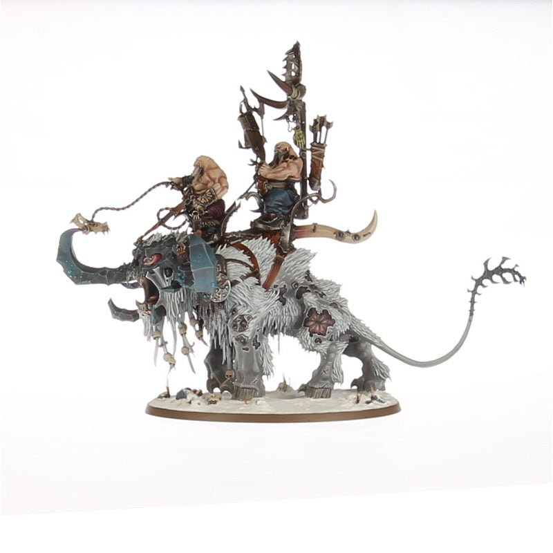 Ogor Mawtribes: Frostlord on Stonehorn painted miniature - Loaded Dice