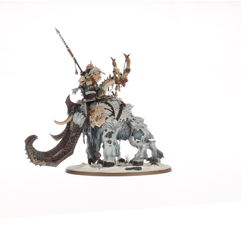 Ogor Mawtribes: Frostlord on Stonehorn painted miniature - Loaded Dice