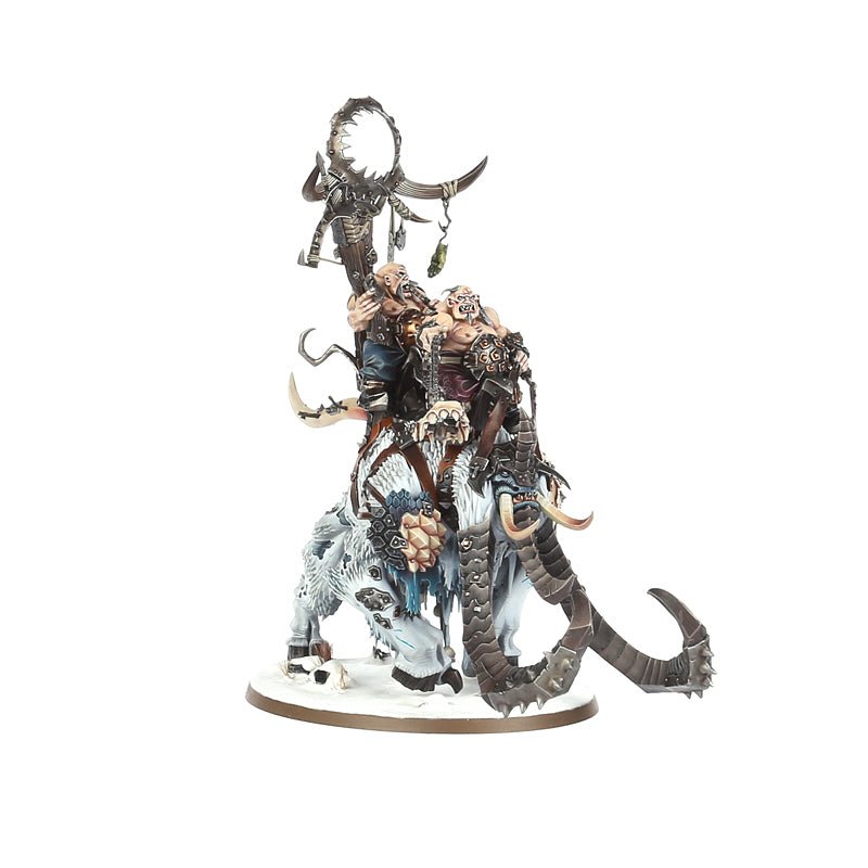 Ogor Mawtribes: Frostlord on Stonehorn painted miniature - Loaded Dice