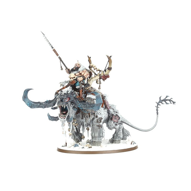 Ogor Mawtribes: Frostlord on Stonehorn painted miniature - Loaded Dice