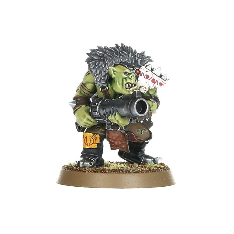 Painted Beast Snagga Boy firing a thump gun, Orks Beast Snagga Boyz