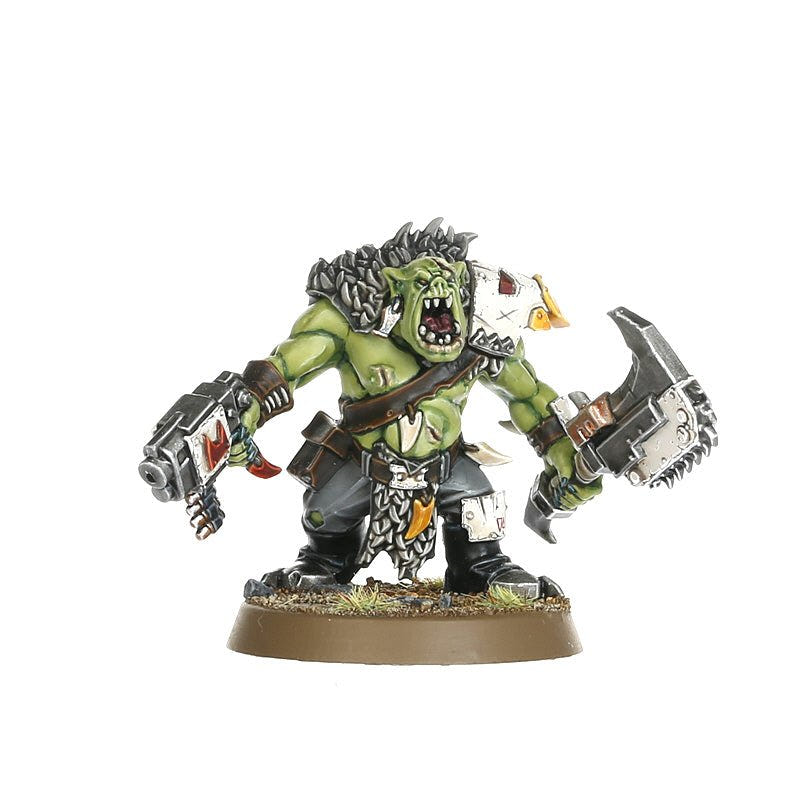 Painted Beast Snagga Boy charging with slugga and choppa, Orks Beast Snagga Boyz