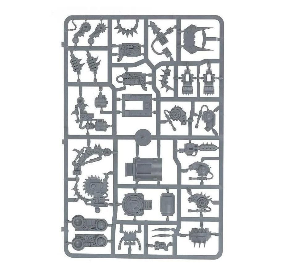 Games Workshop Orks Killa Kans unpainted plastic sprue, frame 1 of 3