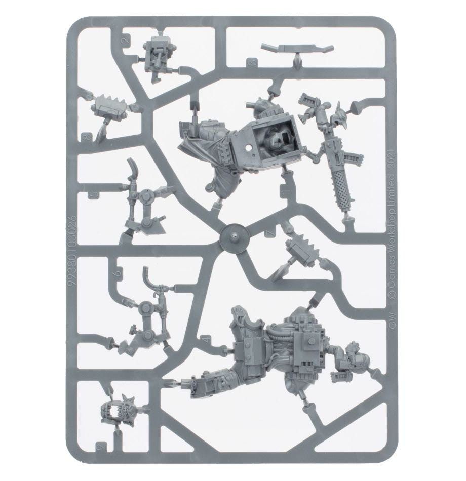 Orks Warboss in Mega Armour unpainted plastic sprue, frame 2 of 2