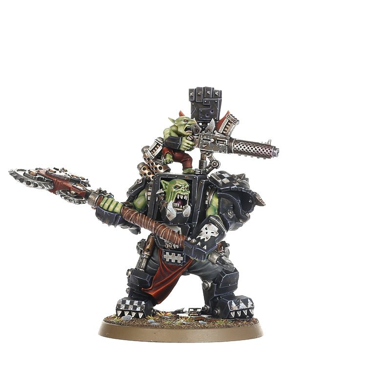 Orks: Ork Warboss in Mega Armour painted miniature - Loaded Dice