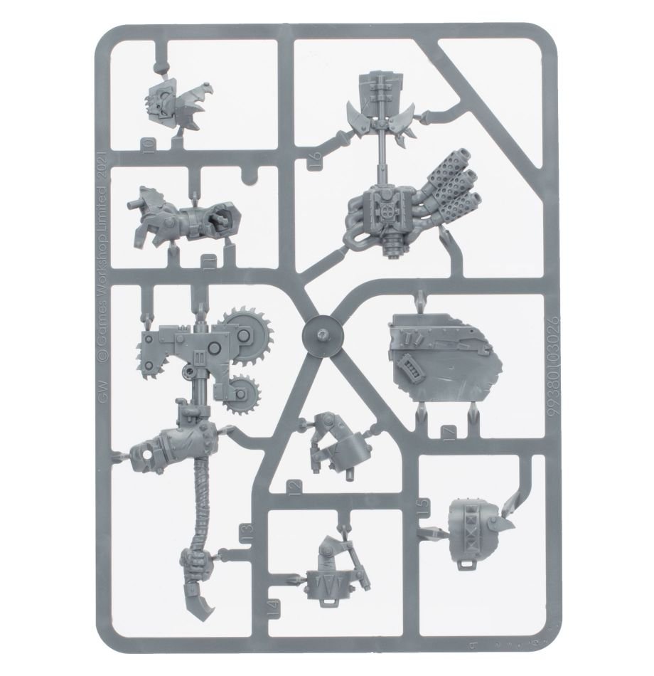 Orks: Ork Warboss in Mega Armour sprue contents - Loaded Dice