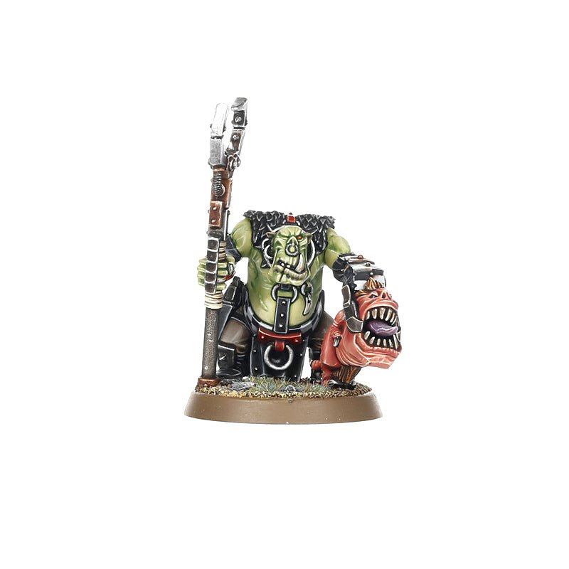 Orks: Runtherd and Gretchin painted miniature - Loaded Dice