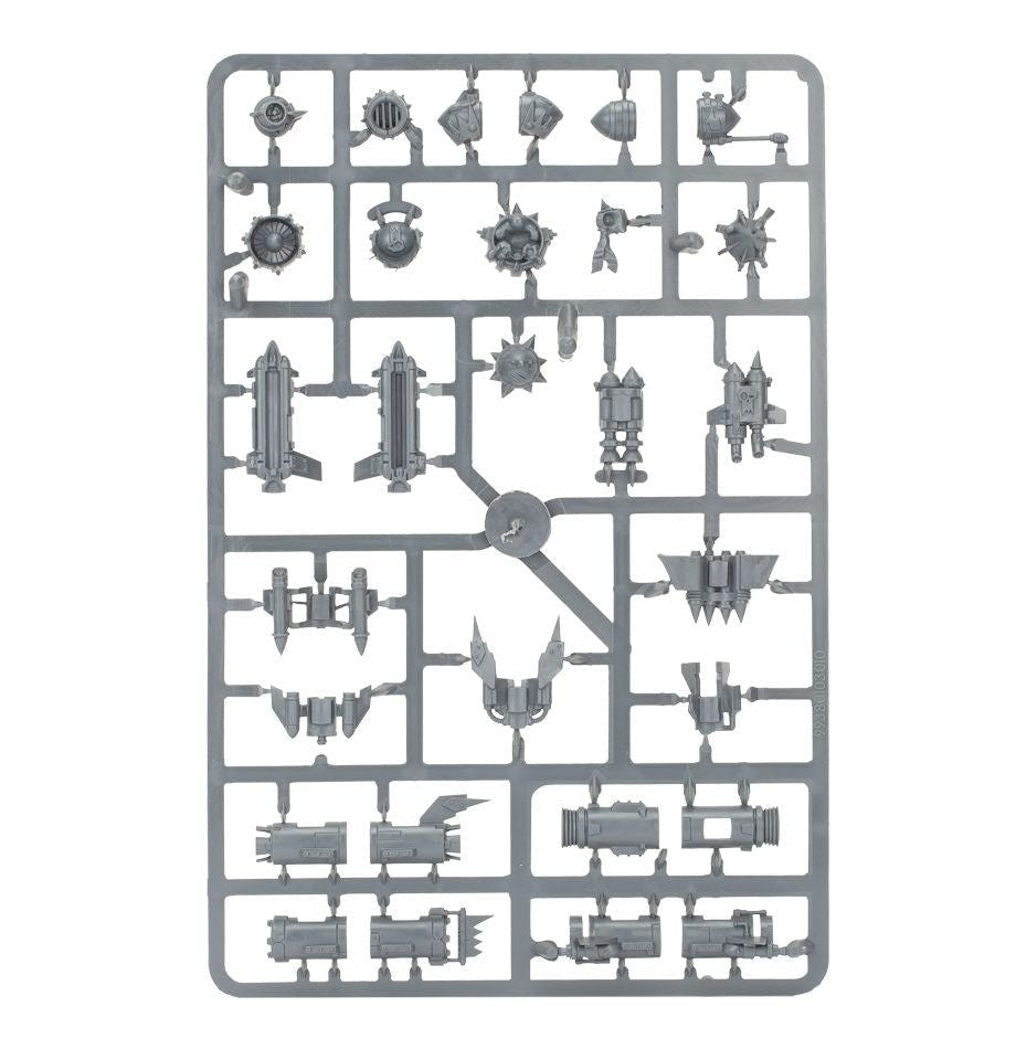 Orks Stormboyz unpainted plastic sprue, frame 2 of 3