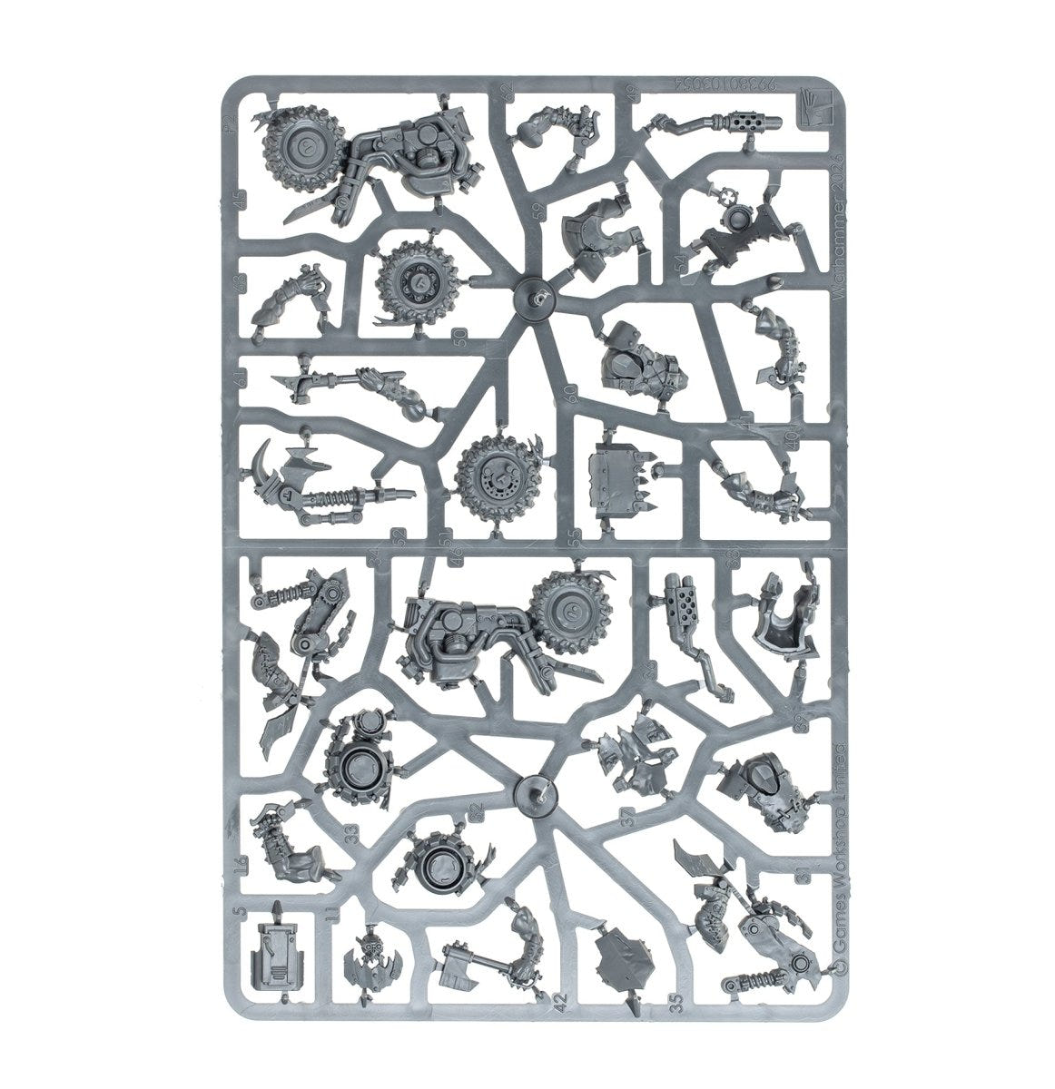 Ork Warbikers plastic sprue, frame 2