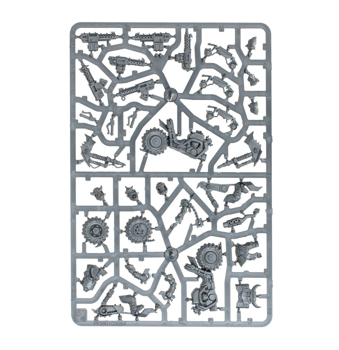 Ork Warbikers plastic sprue, frame 1