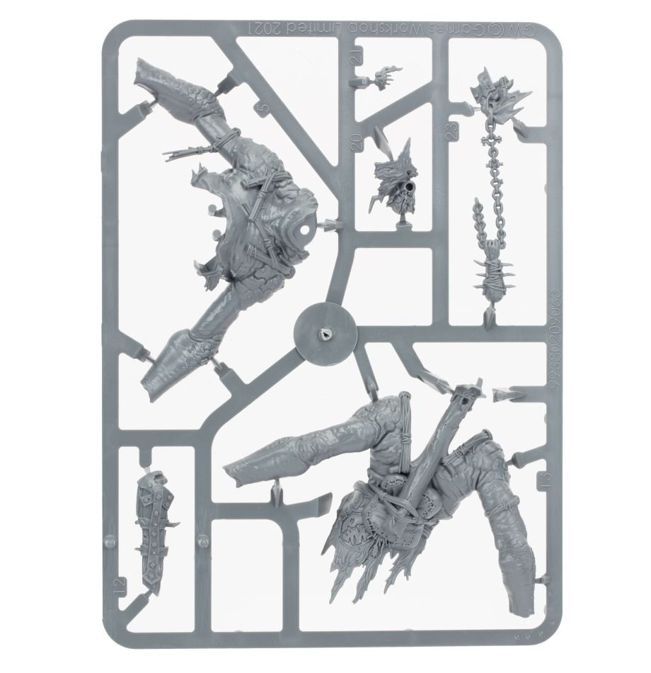 Orruk Warclans: Breaka-Boss On Mirebrute Troggoth sprue contents - Loaded Dice