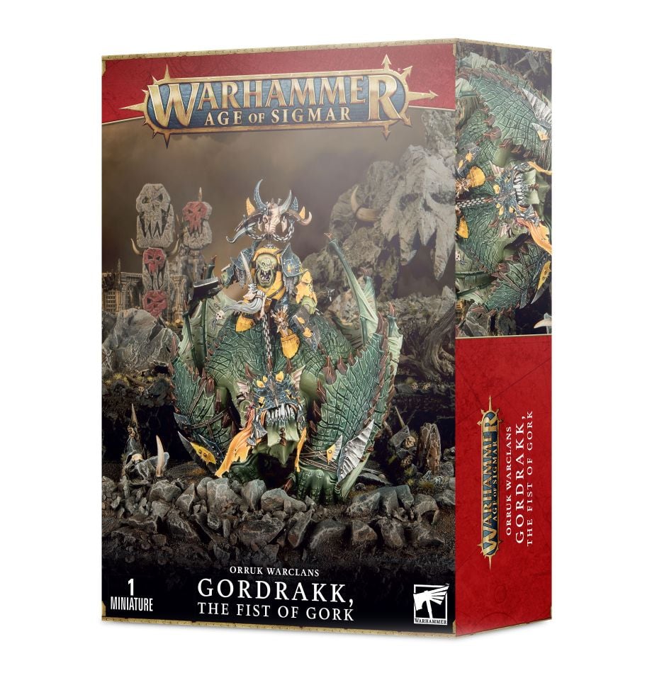 Warhammer Age of Sigmar Orruk Warclans Gordrakk, The Fist of Gork box, front view