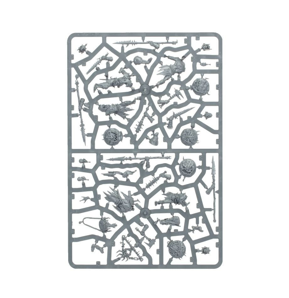 Orruk Warclans Gutrippaz unpainted plastic sprue, frame 3 of 3