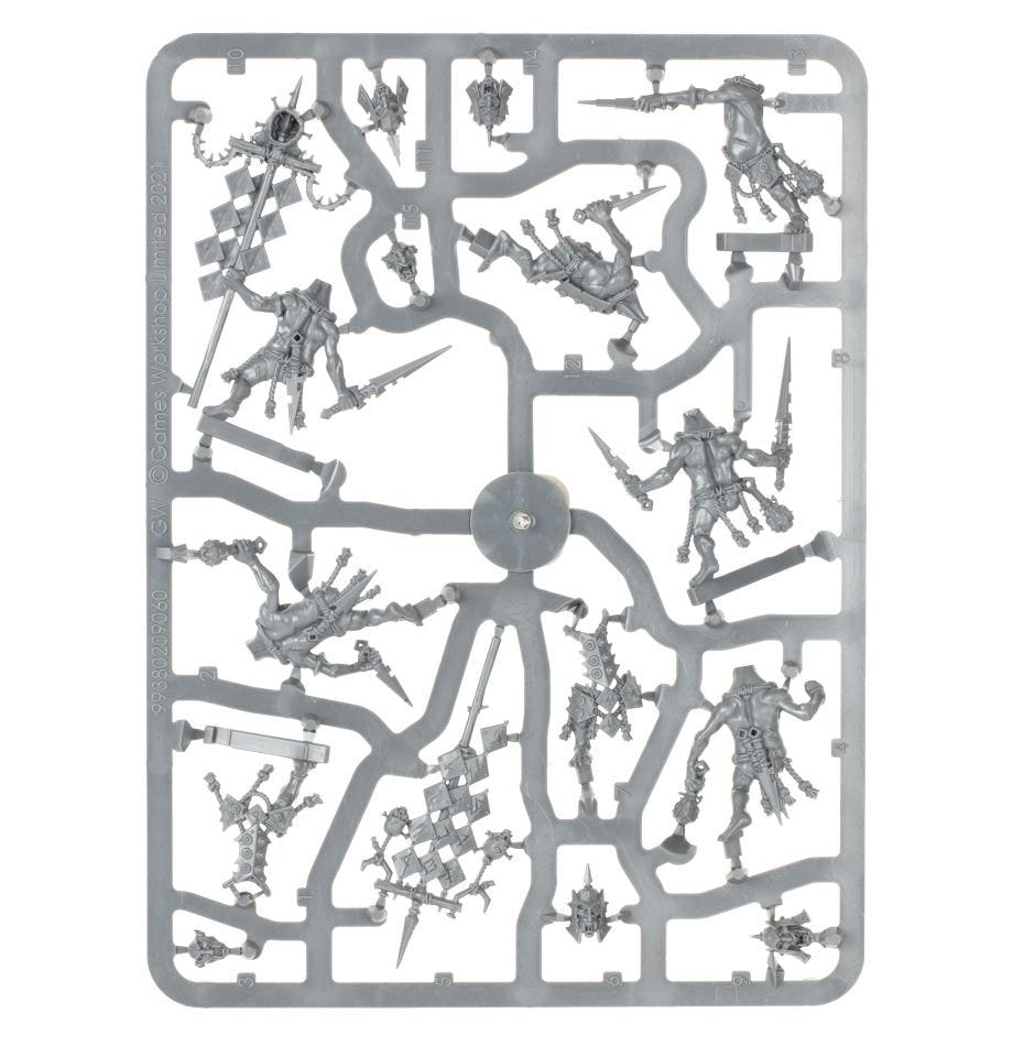 Orruk Warclans Hobgrot Slittas unpainted plastic sprue, frame 2 of 3