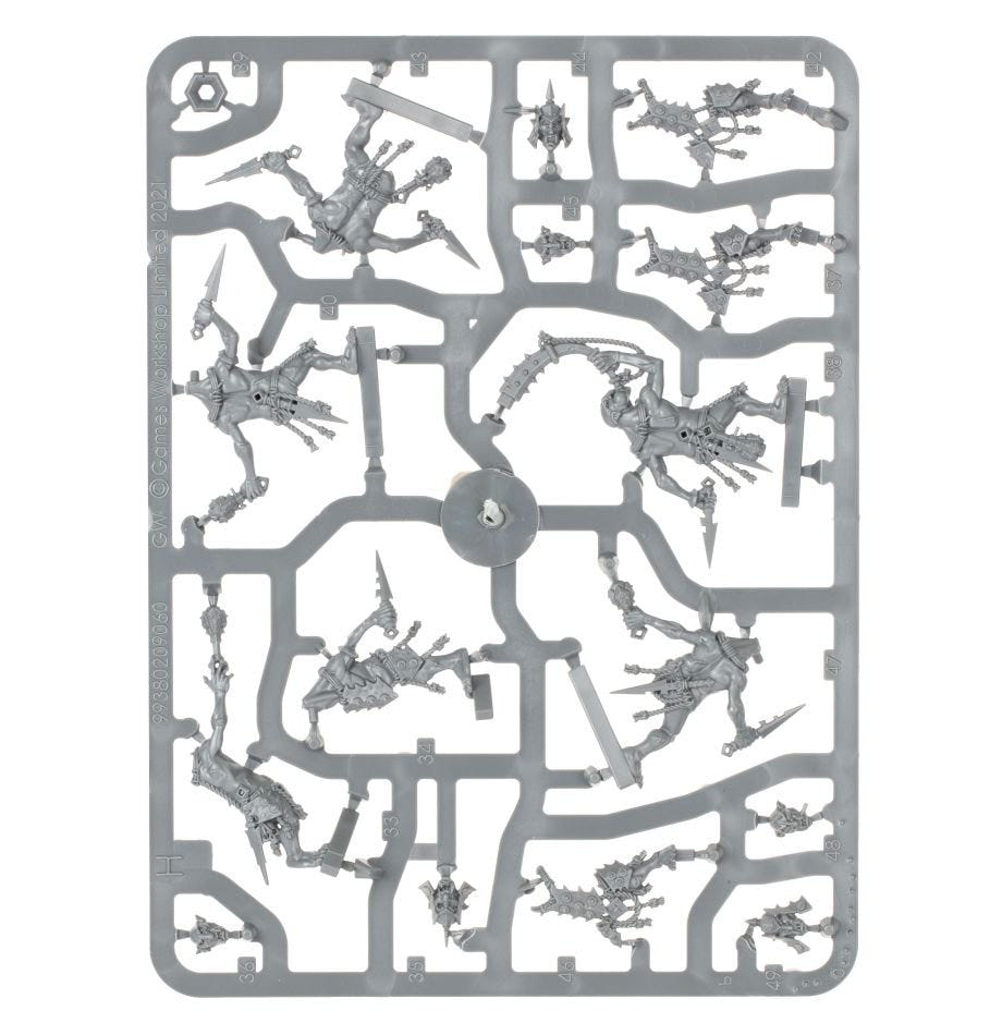 Orruk Warclans Hobgrot Slittas unpainted plastic sprue, frame 3 of 3
