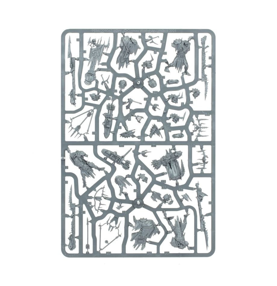 Orruk Warclans Man-skewer Boltboyz unpainted plastic sprue, frame 1 of 1