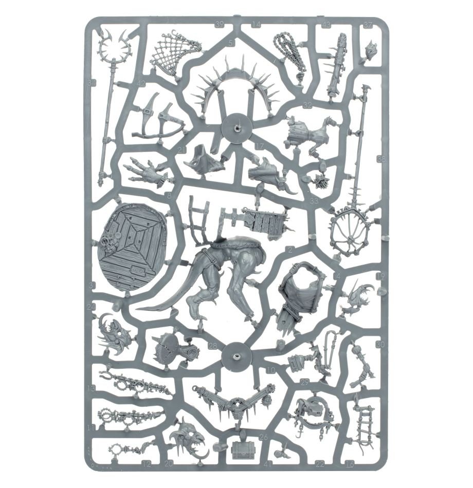 Orruk Warclans: Marshcrawler Sloggoth sprue contents - Loaded Dice