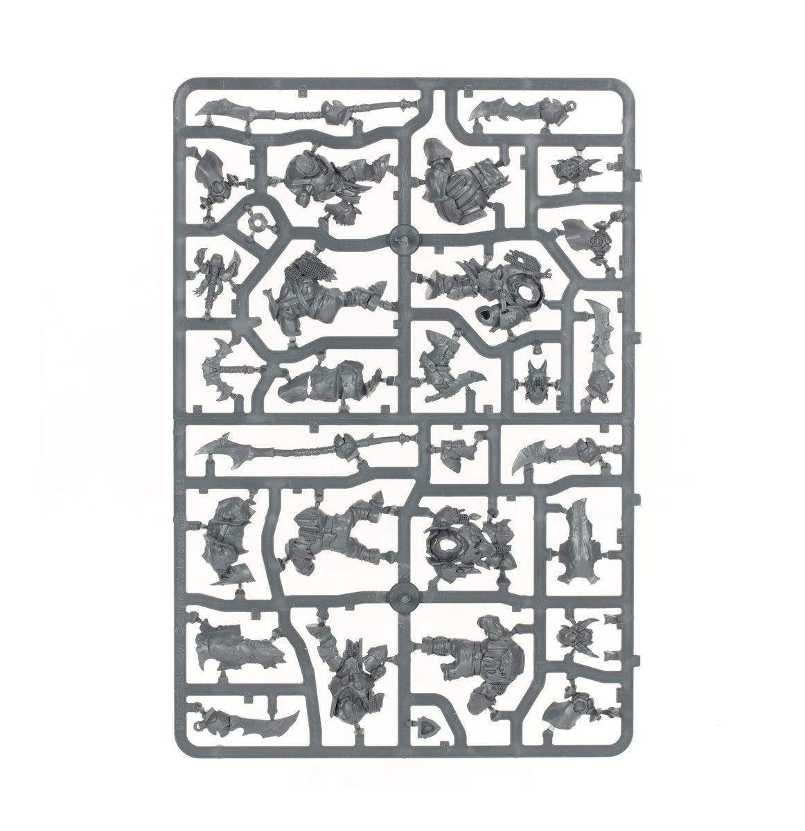 Orruk Warclans Orruk Ardboys unpainted plastic sprue, frame 3 of 3