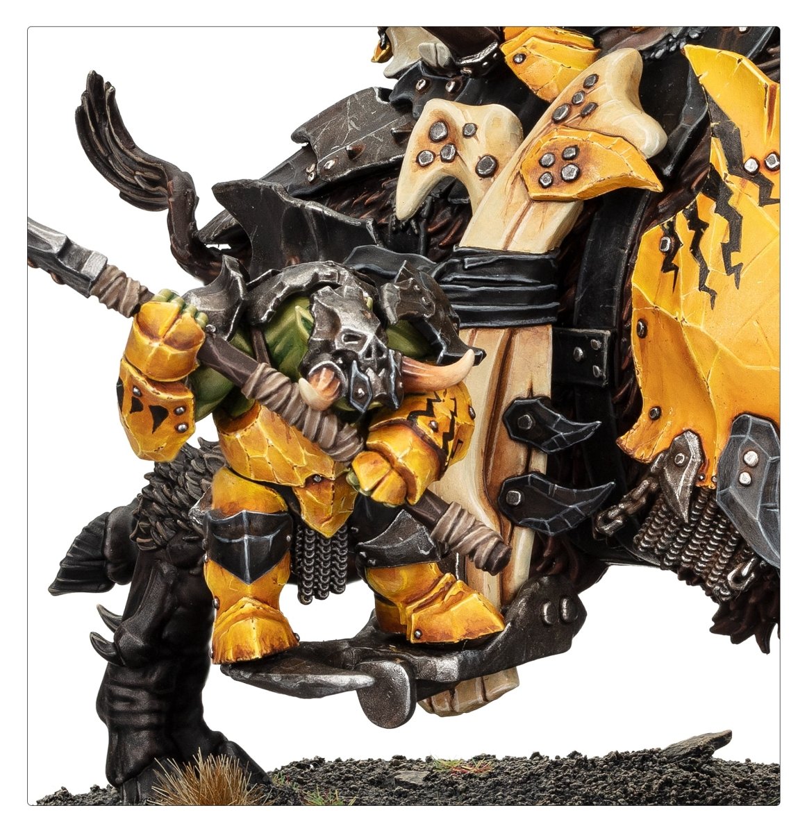 Orruk Warclans: Tuskboss on Maw-Grunta model detail - Loaded Dice