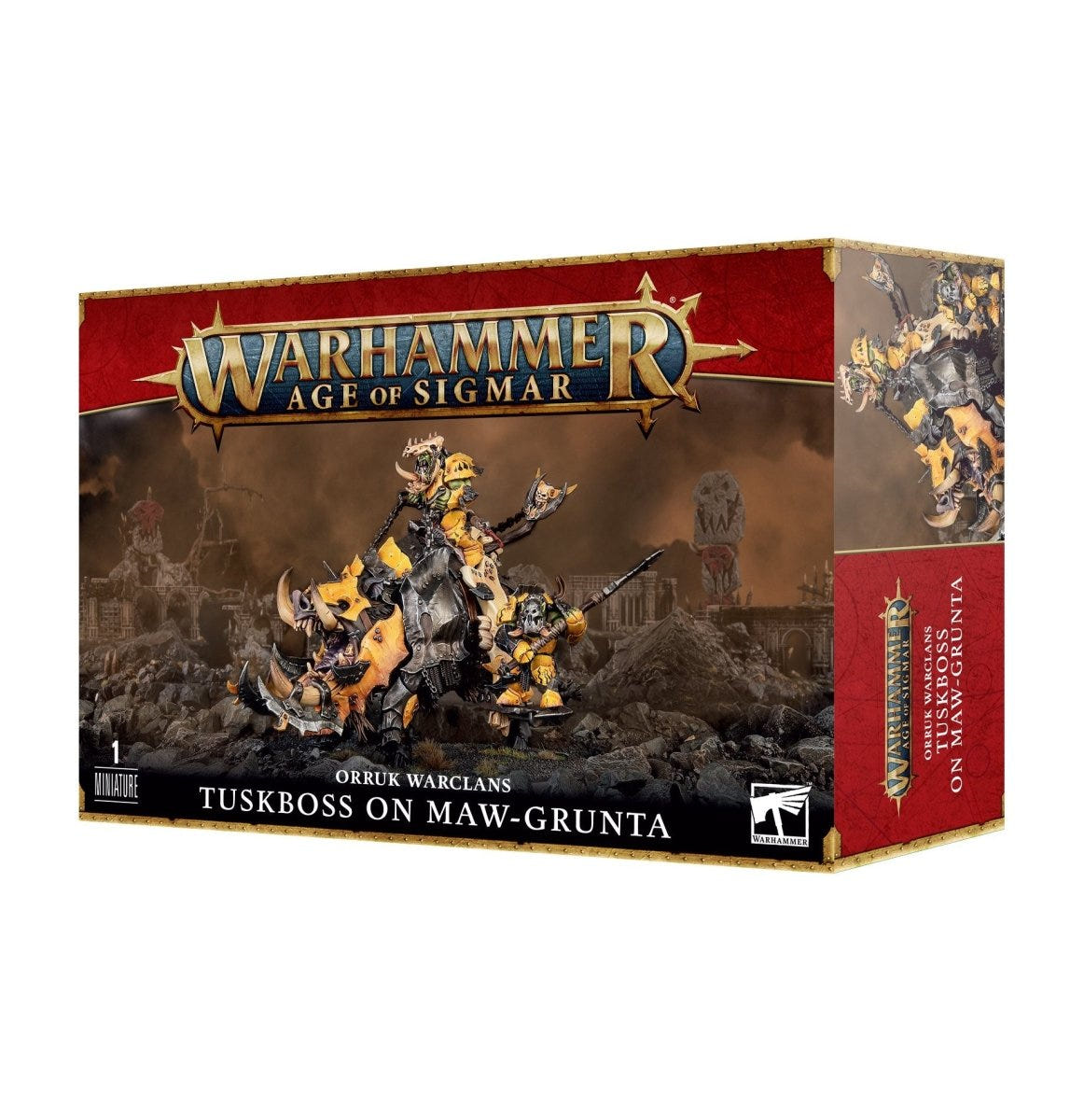 Games Workshop Orruk Warclans Tuskboss on Maw-Grunta box front