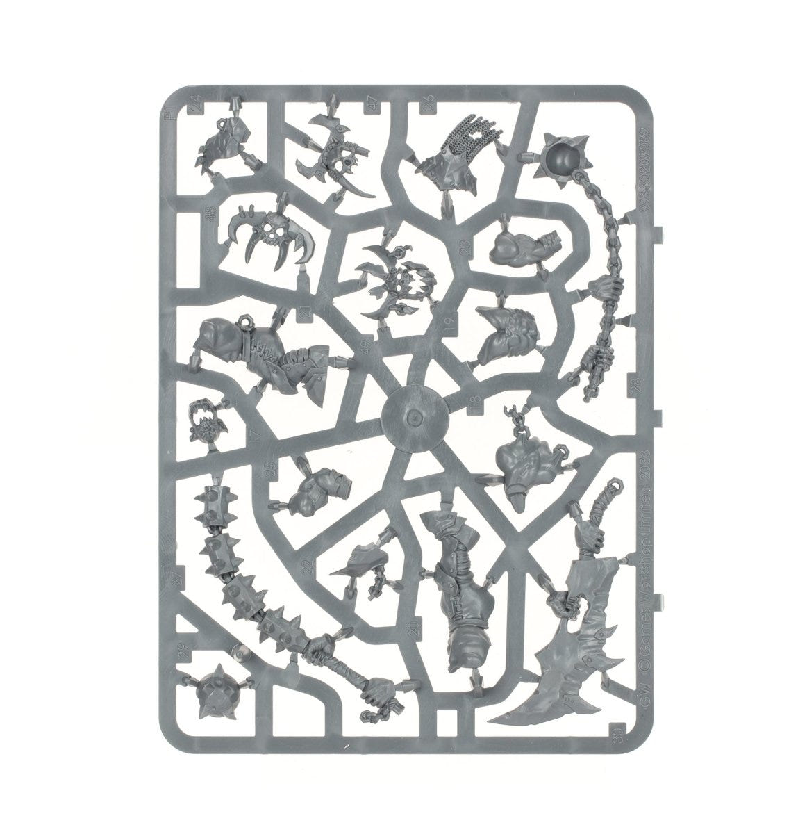 Orruk Warclans Weirdbrute Wrekkaz unpainted plastic sprue, frame 3 of 3