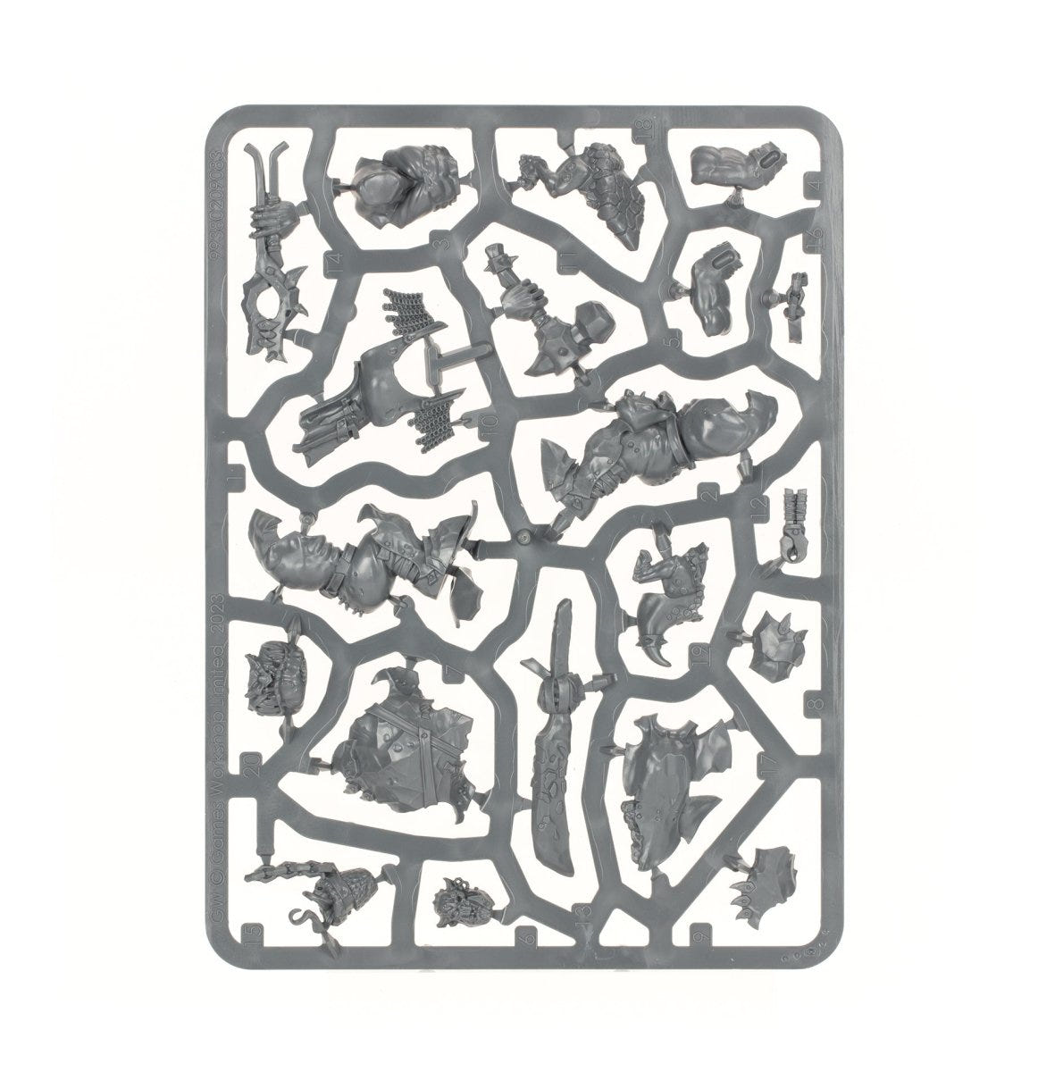 Zoggrok Anvilsmasha unpainted plastic sprue, frame 1 of 1