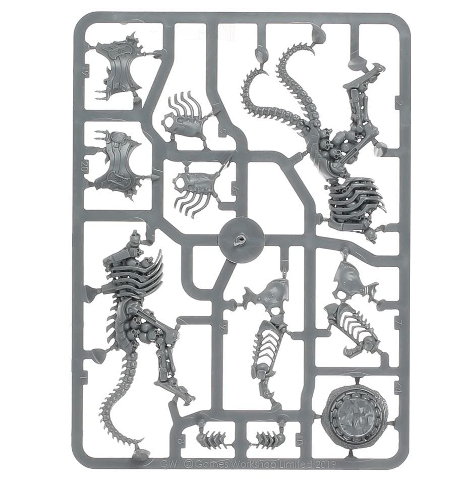 Ossiarch Bonereapers Arch-Kavalos Zandtos unpainted plastic sprue, frame 1 of 3