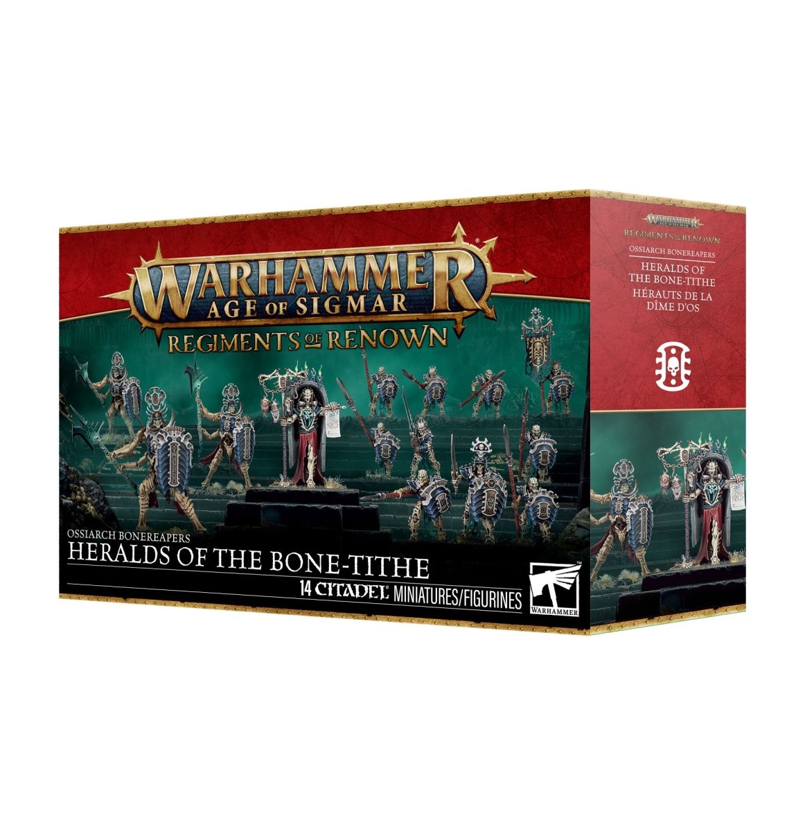 Age of Sigmar Regiments of Renown Ossiarch Bonereapers Heralds of the Bone-Tithe box front