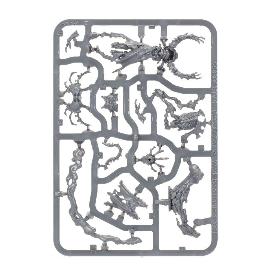 Ossiarch Bonereapers Mortisan Ossifector unpainted plastic sprue, frame 1 of 1