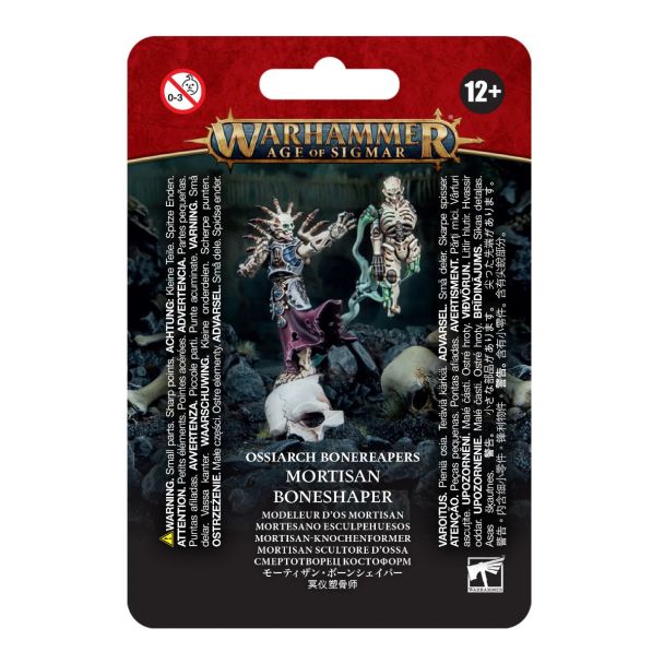 Games Workshop Ossiarch Bonereapers Mortisan Boneshaper blister pack front, Warhammer Age of Sigmar