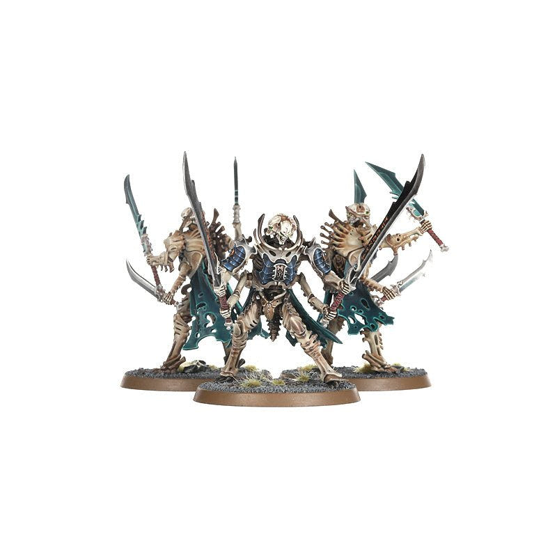 Group of three painted Necropolis Stalkers shown close together from the front