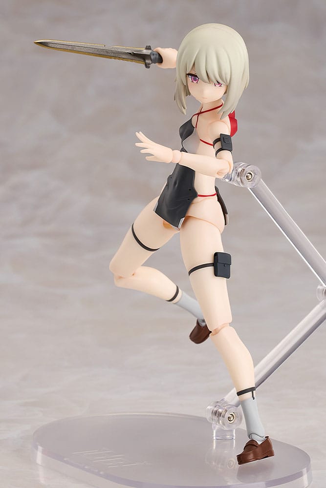 Cuckoo Hyper Body figure leaping on the stand, thrusting a dagger