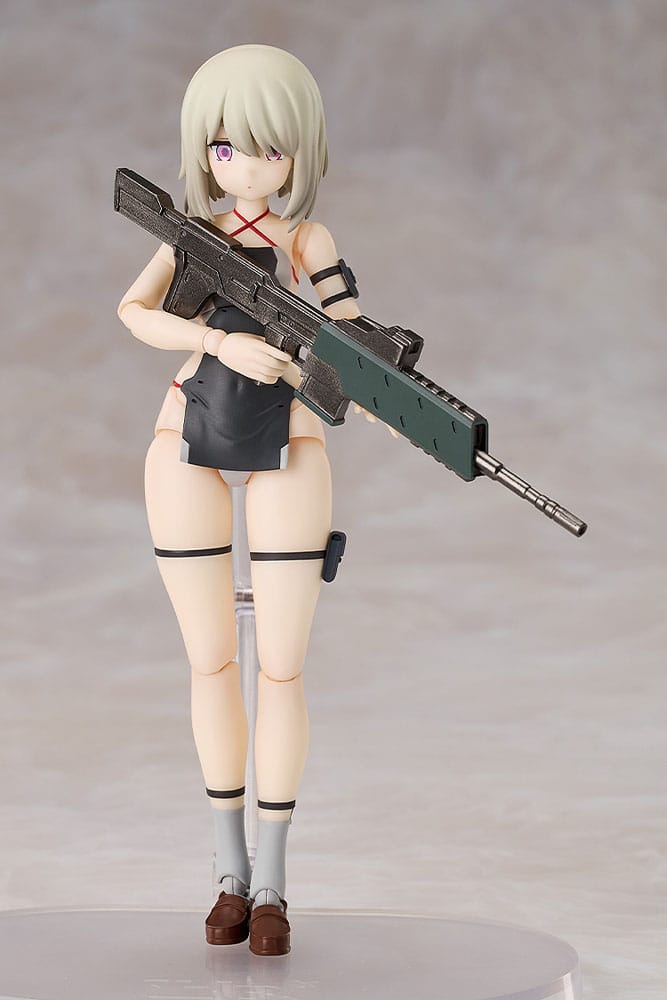 Cuckoo Hyper Body figure holding the heavy assault rifle across her body