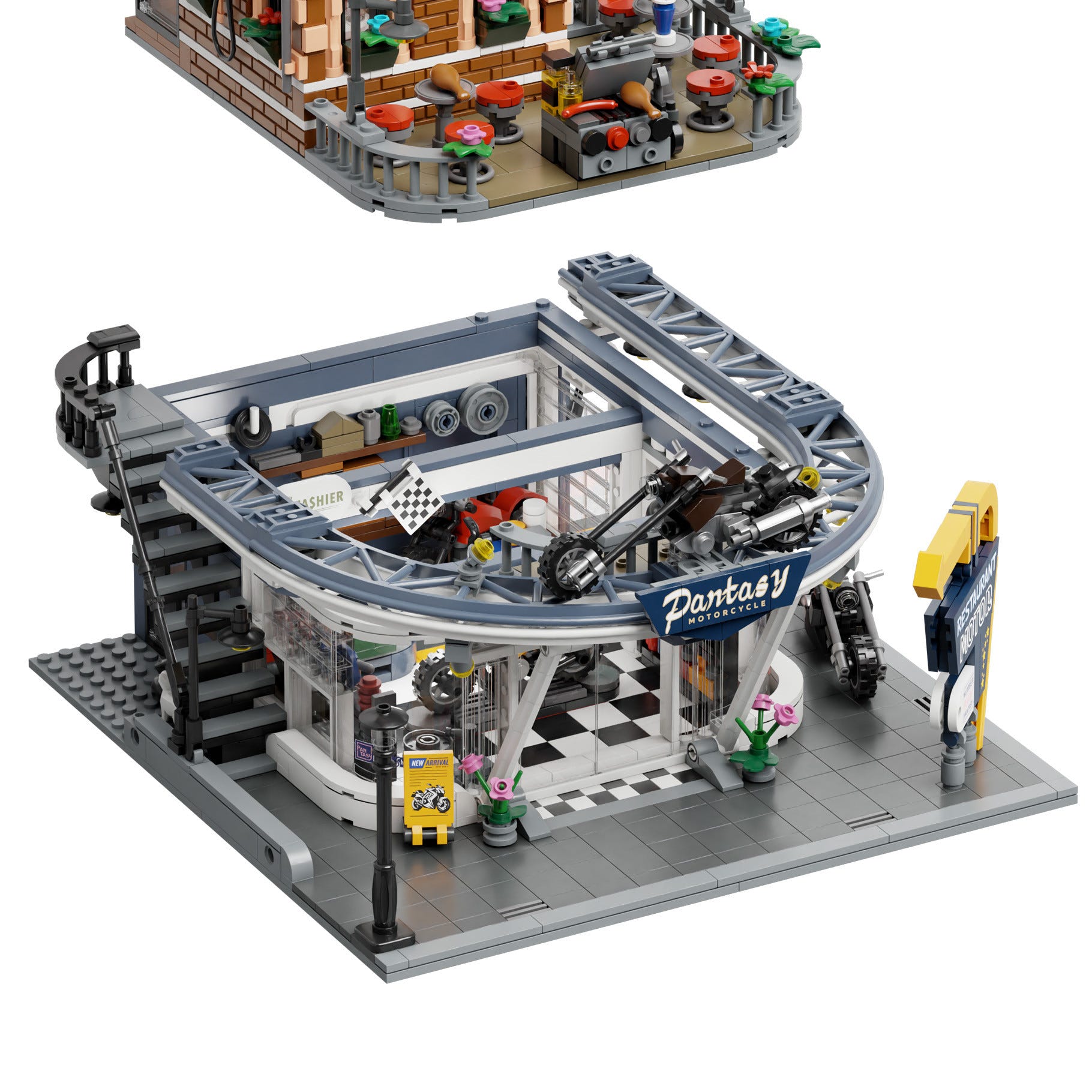 Pantasy Motorcycle Restaurant Building - 2989 pcs - PA85024