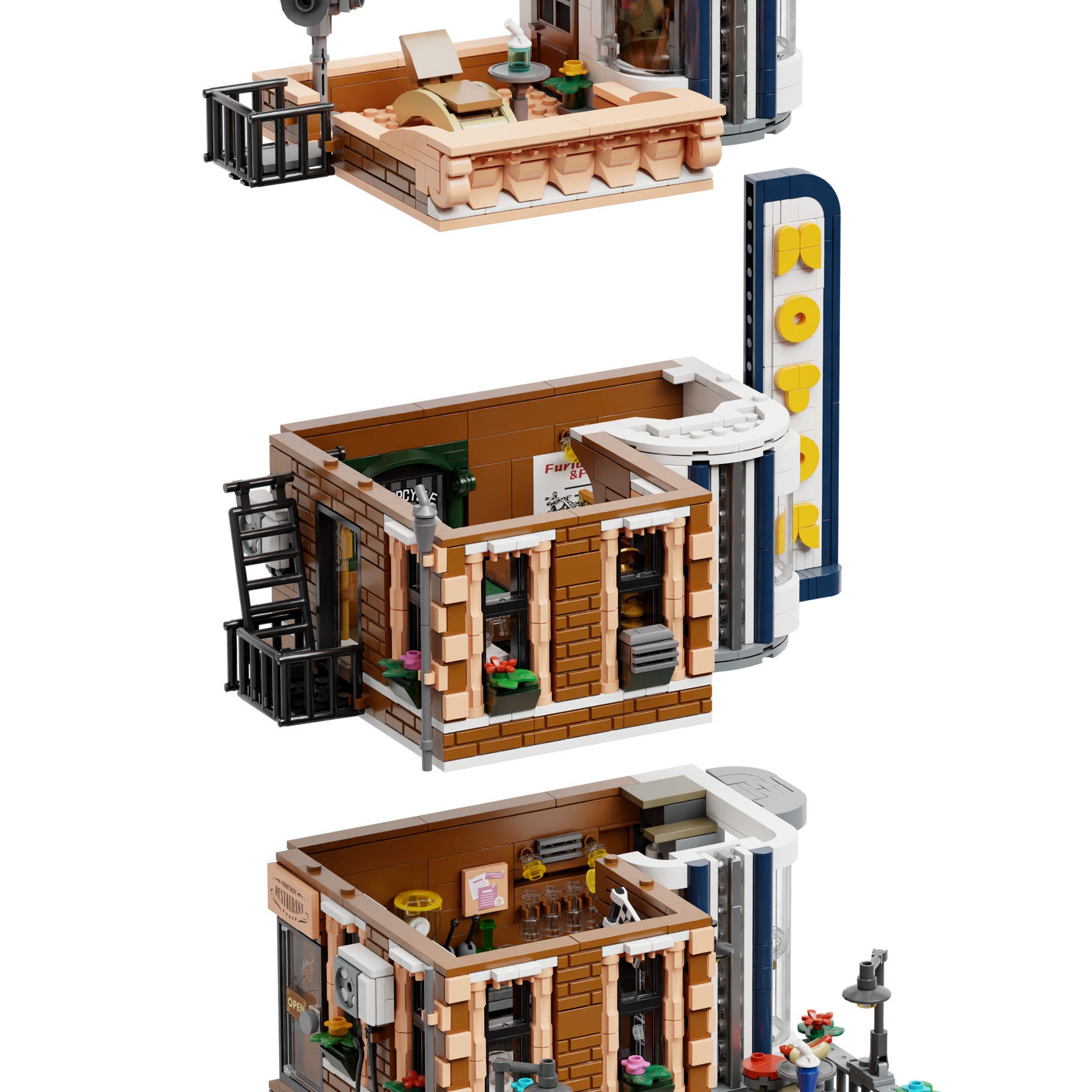 Pantasy Motorcycle Restaurant Building - 2989 pcs - PA85024