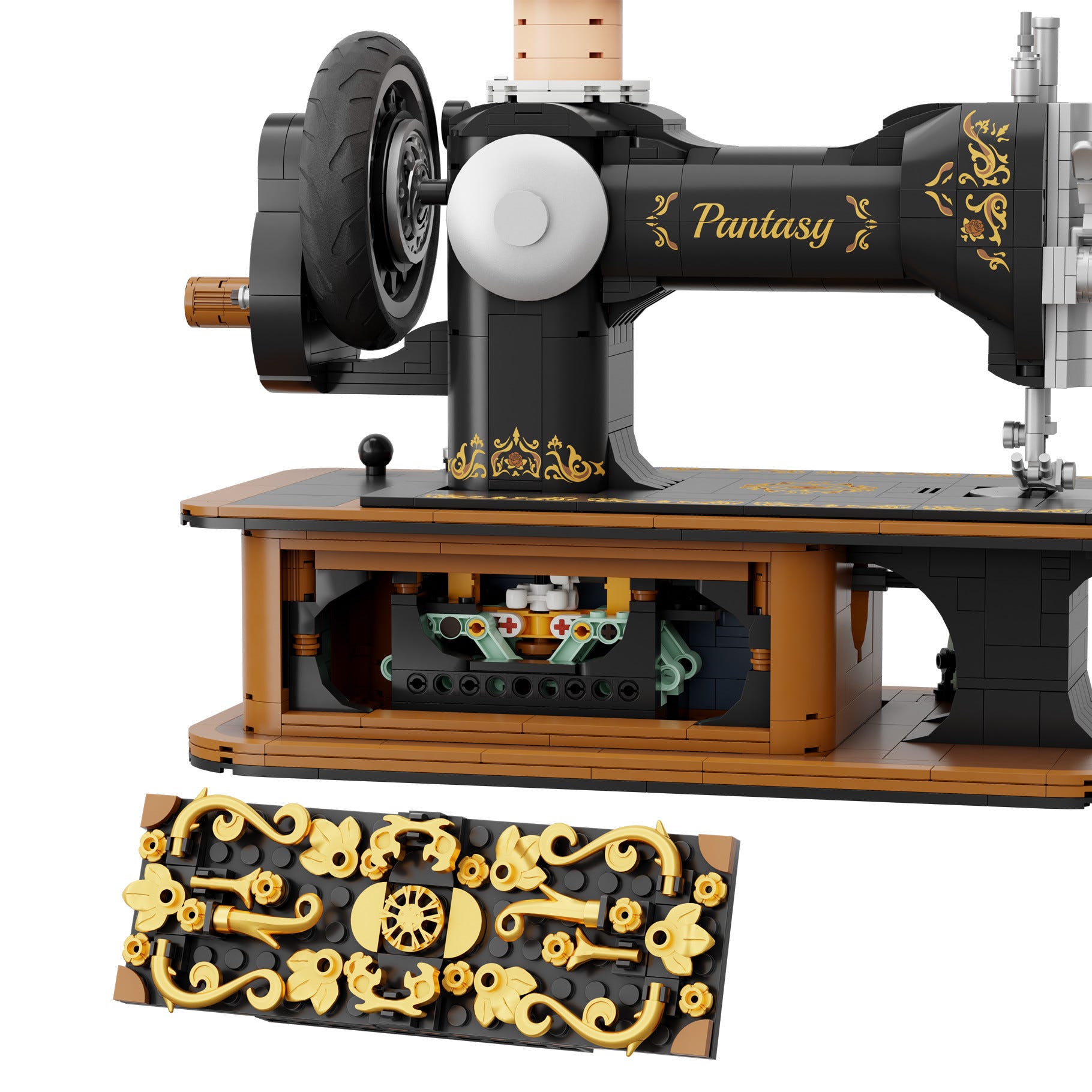 Pantasy Antique Hand Crank Sewing Machine - 1360 pcs - PA85028