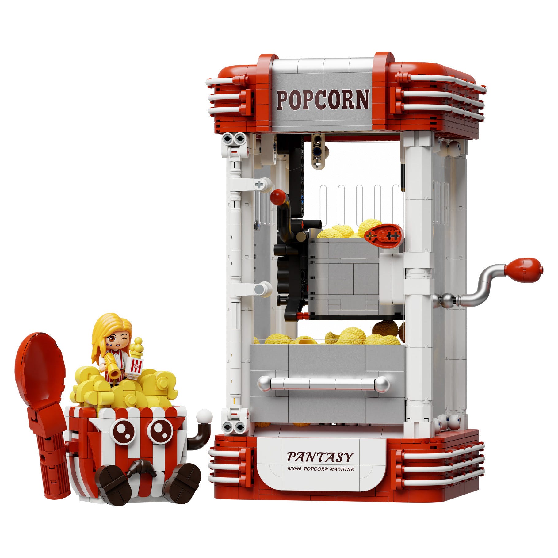 Pantasy Retro Popcorn Maker Machine - 1201 pcs - PA85046